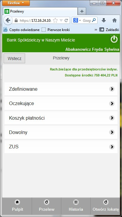 3. wykonać przelewy do koszyka płatności 4. wykonać przelew do ZUS 5.