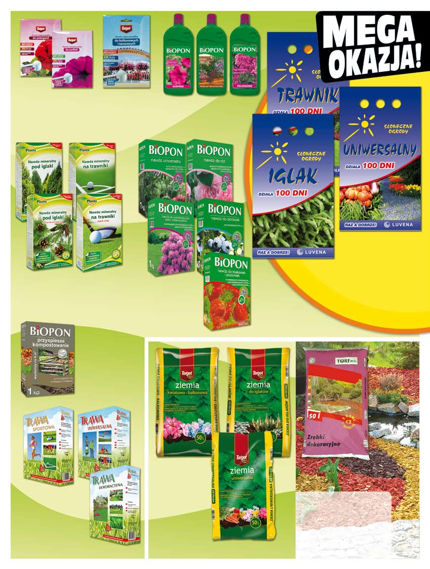 4 99 Nawóz rozpuszczalny do pelargonii lub surfinii 100 g, cena za 1 kg=49,90 zł 5 99 Nawóz rozpuszczalny do roślin balkonowych i tarasowych 250 g, cena za 1 kg=23,96 zł 5 99 Nawóz w płynie Biopon do