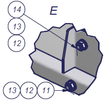 Strona 5 / 5 e) Do zainstalowanej tablicy [6] przykręcić obręcz: Dla obręczy stałej użyć śrub: - z łbem sześciokątnym M12x45 [14] w 2 górnych otworach obręczy - z łbem sześciokątnym M12x80 [11] w 2