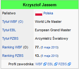 Infoboksy Czyli ustrukturyzowana baza wiedzy w Wikipedii Krzysztof Jassem (ur.