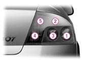 Komfort wewnątrz pojazdu - 63 Oświetlenie tablicy rejestracyjnej : W 5 W F Odpiąć element przezroczysty przy pomocy ostrza śrubokręta. F Wymienić uszkodzoną żarówkę.