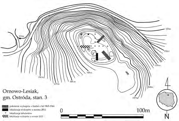 Grodzisko w Ornowie-Lesiaku w świetle wyników ostatnich badań archeologicznych 129 Ryc. 3.