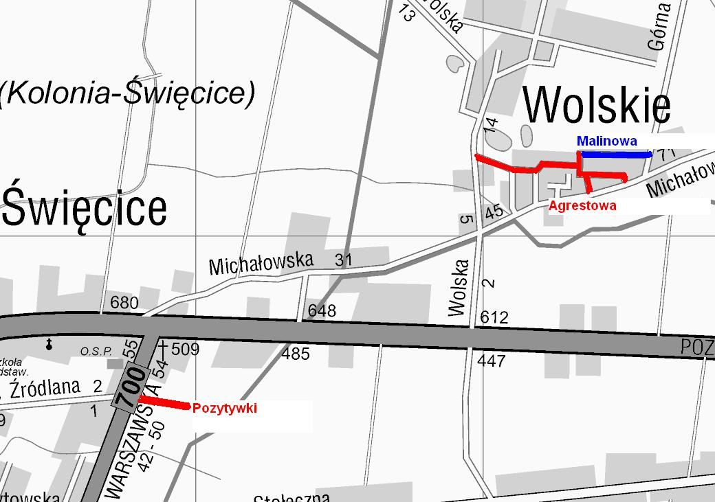 2.5 Święcice ul. Pozytywki Wolskie ul.