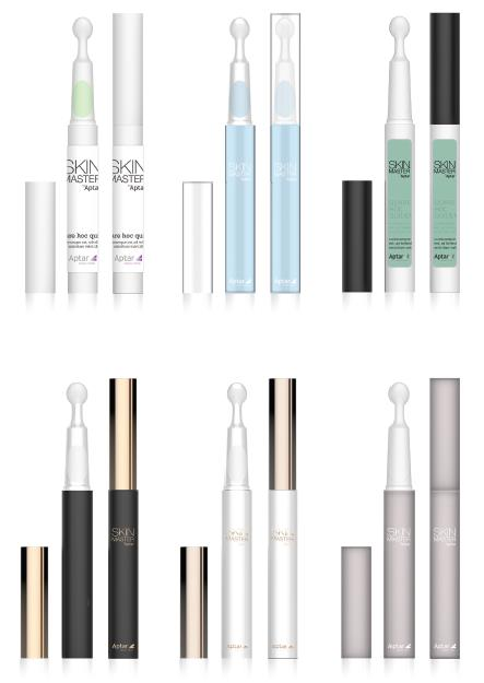 SKIN MASTER by APTAR: CECHY Ultra compact pen 7 ml (8,5 ml) -airless 3 standardowe aplikatory + wiele mozliwosci Elastyczny aplikator dajacy najlepszy
