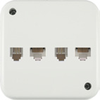 Gniazda pozostałe Other sockets IP20 GLT-1 GLT-1 (1xRJ11) Gniazdo telefoniczne pojedyncze Single telephone socket GLTK GLTK (1xRJ11 + 1xRJ45, kat.