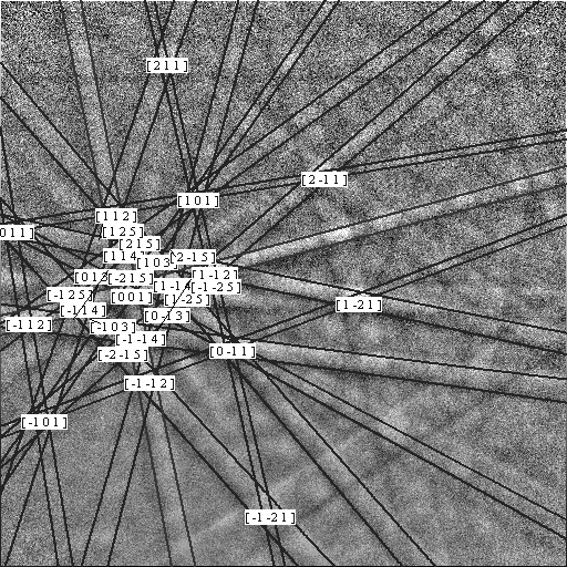 402 b) c) Rys. 8(a c). Obraz dyfrakcyjny fazy nr 3 z rys. 5 (a); wywskaźnikowany obraz fazy nr 3 (b) oraz symulacja obrazu dla Al 9 Fe 3 Si 2 (c). Fig.