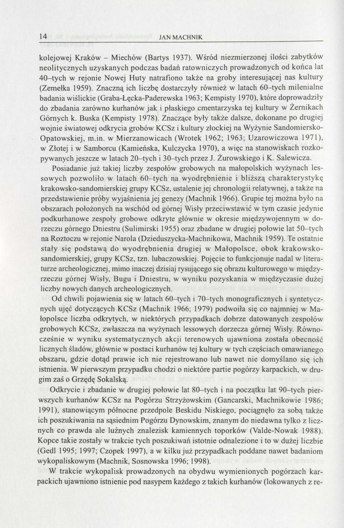 14 JAN MACHNIK kolejowej Kraków - Miechów (Bartys 1937).