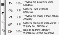 Informacje o stronach map Resetowanie informacji o podróży 1. Na mapie dotknij pola Prędkość. 2. Dotknij. 3.