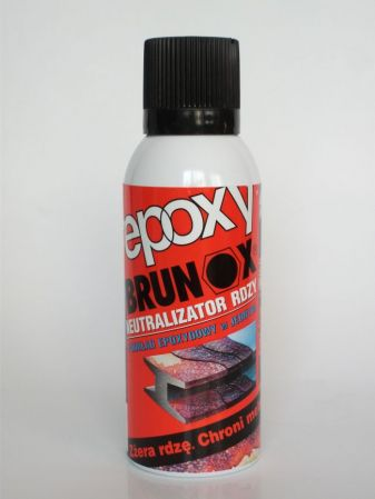 Brunox epoxy - neutralizator rdzy, 150ml Kod Kleimy: bux23xxo150k836y Pojemność: 150ml Cena netto: 13,81 PLN Brunox Epoxy to jedyny opatentowany neutralizator rdzy i system gruntujący w jednym