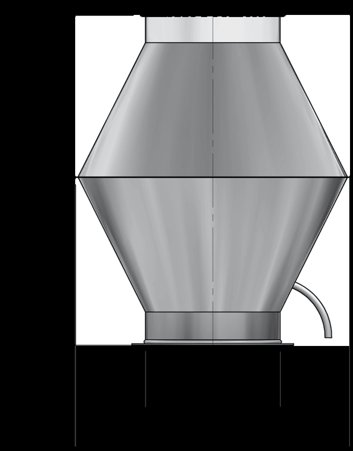 Czerpnia stosowana w instalacjach nisko- i średniociśnieniowych jako zakończenie przewodów wentylacyjnych o przekroju okrągłym.