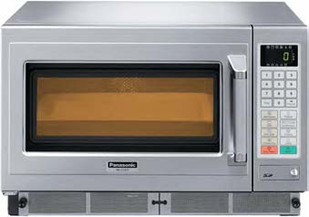 PANASONIC Profesjonalna kuchenka mikrofalowa z grillem oraz konwekcją Dzięki połączeniu funkcji kuchenki mikrofalowej, grilla oraz konwekcji proces pieczenia zostaje skrócony do minimum Mikrofale