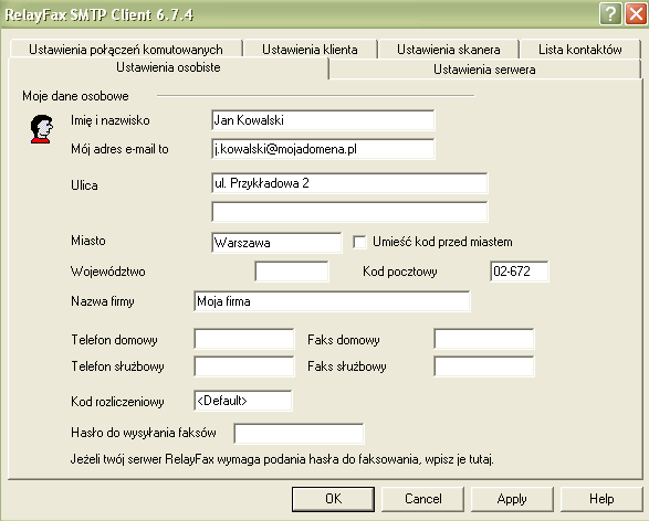 Konfiguracja aplikacji klienckiej. 1. Naciśnij Start. 2. Naciśnij Programy. 3. Naciśnij RelayFax a następnie RelayFax Client 4.