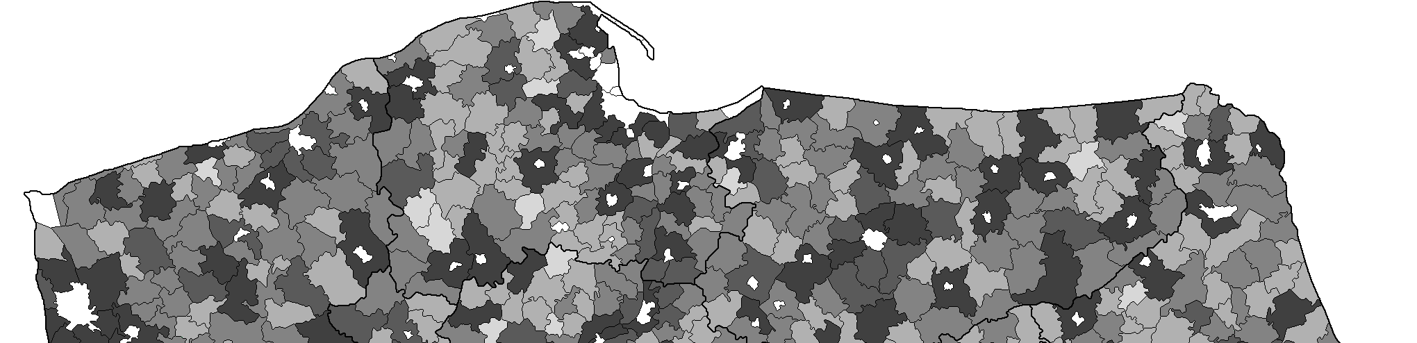 Poziom uwarunkowań pozaprzyrodniczych renty położenia obszarów wiejskich.