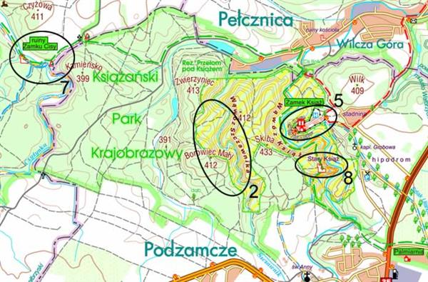 pl), lokalizacja Zamku Cisy zględem