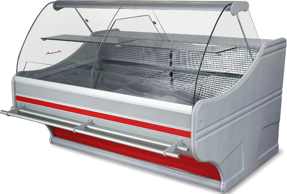 WCh-6/1B WITRYNY CHŁODNICZE REFRIGERATED COUNTERS chłodzenie grawitacyjne/gravitation cooling chłodzenie z obiegiem wymuszonym/ forced circulation cooling PROFILE ALUMINIOWE SREBRNY SILVER