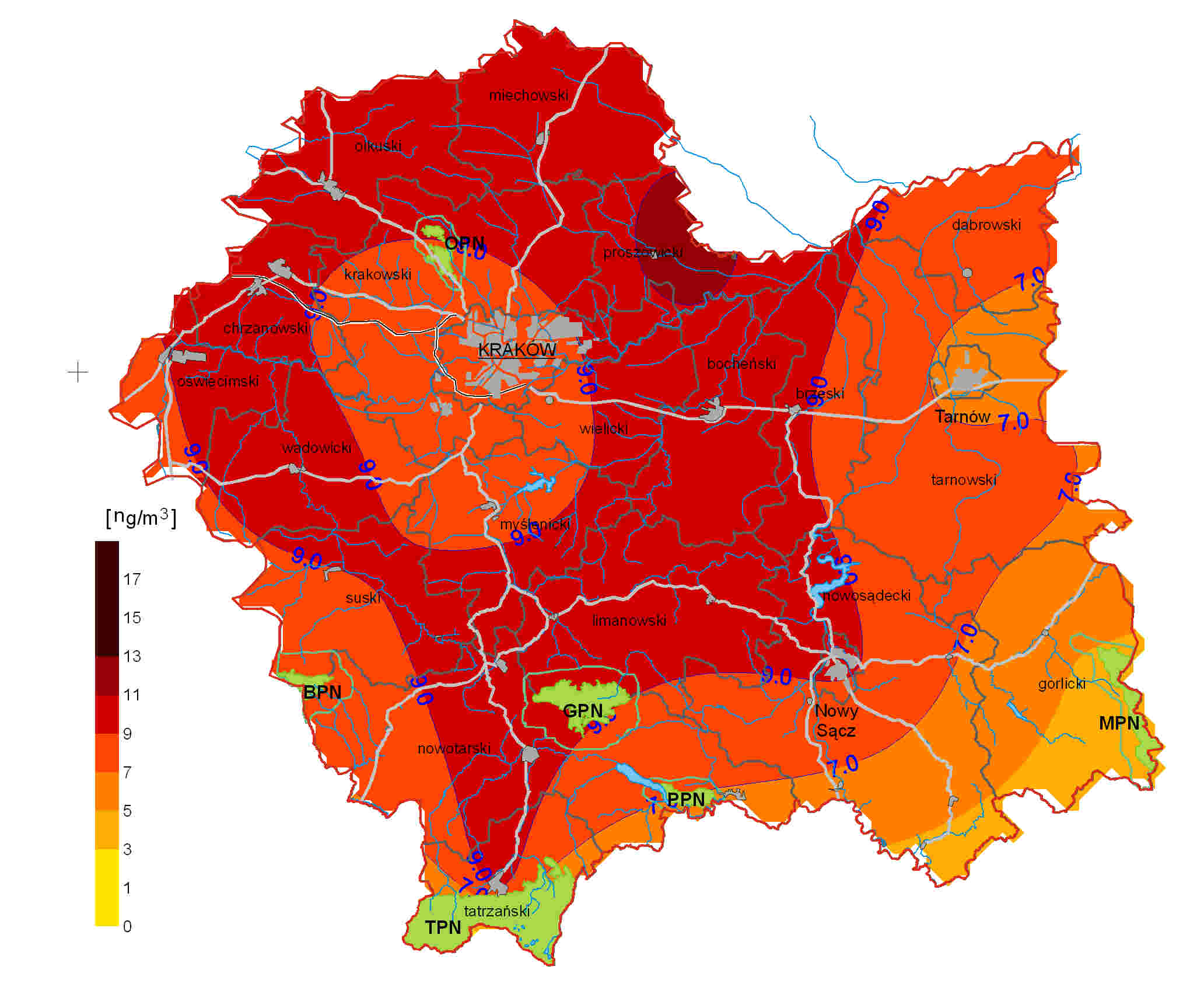 Informacja o stanie środowiska w 2010 roku 11 Przyczynami stwierdzonych przekroczeń były: dla pyłu PM10 i PM2,5 oraz dla benzo/a/pirenu -oddziaływanie emisji związanych z indywidualnym ogrzewaniem