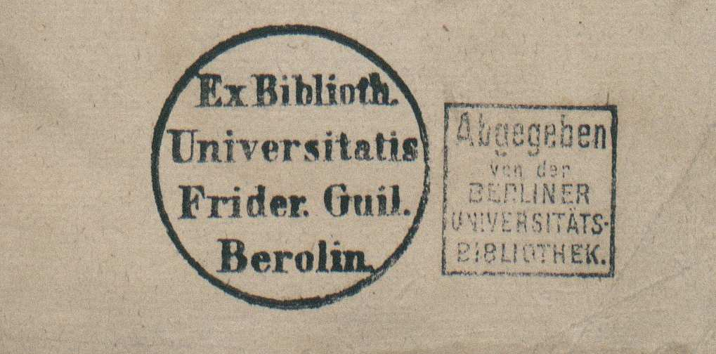 Ex-libris (coat of arms) of Friedrich Albert von der Schulenburg-Klosterroda (1772 1853) in manuscript ital. quart. 86 (label). ital. oct.