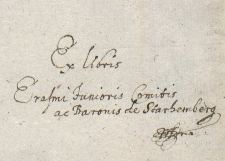 Olschki w rękopisie ital. quart. 52. Label of antiquarian L.