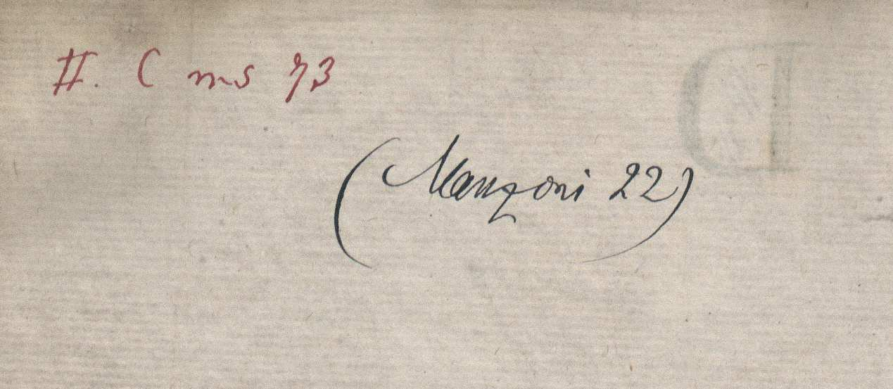 Ex-libris of Heinrich Wilhelm von Starhemberg (1593 1675), Erasm s cousin, in manuscript ital. quart. 56 (f. 1r). ital. quart. 62 Ekslibris markizów Terzi z 1780 roku wraz z ówczesną sygnaturą rękopisu (obecnie rękopis ital.