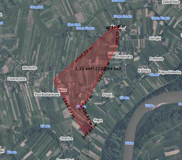 Obszar rewitalizacyjny nr 7 fragment sołectwa Budziska Liczba osób zamieszkałych na obszarze rewitalizacji 44 osób, tj.