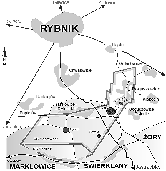 SYSTEMY WSPOMAGANIA W INŻYNIERII PRODUKCJI Górnictwo perspektywy i zagrożenia 2016 Złoże kopalni Jankowice położone jest w zachodniej części Górnośląskiego Zagłębia Węglowego w południowo-wschodniej