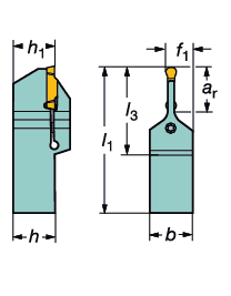 PARTNG AND GROOVNG CoroCut 1- and 2-edge CoroCut 1- i 2-ostrzowy Obróbka zewnętrzna CoroCut 1- i 2-ostrzowy Oprawki z chwytem tradycyjnym do profilowania Mocowanie śrubą Uwaga!