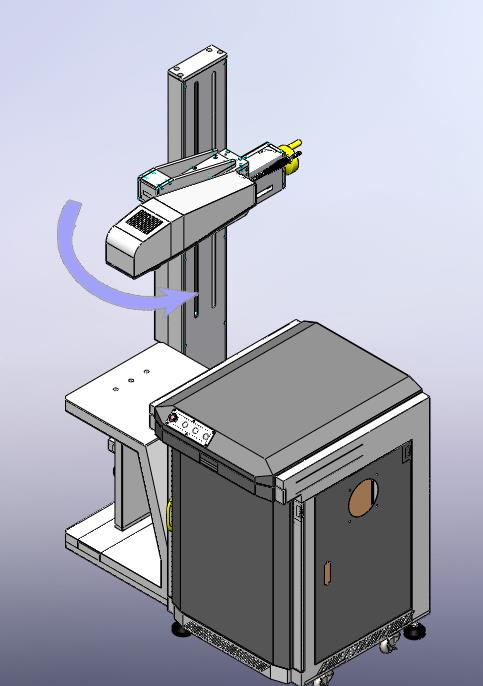 System ten zawiera Ten oto typ lasera do znakowania i grawerowania HXP 30 obejmuje trzy części: Źródło systemu: - Jednostka sterowania i kontroli lasera, - Komputer wraz z oprogramowaniem,