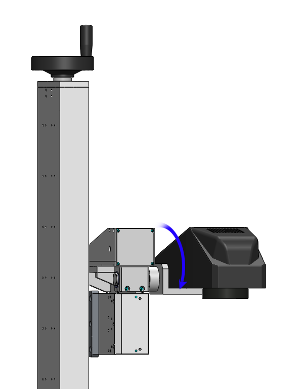 Możliwości przesuwu głowy laserowej Właściwości: Konstrukcja: systemu składa się z trzech części, jednostki źródłowej, stojaku z głową laserową i stołu roboczego.