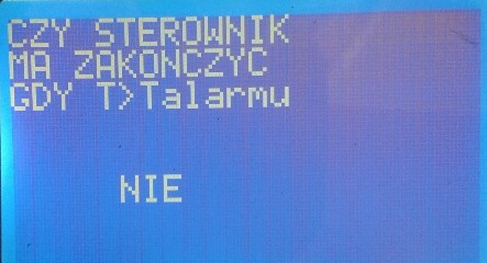 Następnie dokonuje się wyboru czy ma być ustawiona