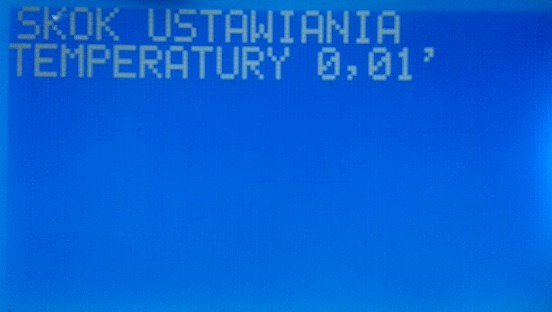 Aby wejść w menu serwisowe należy na dłużej