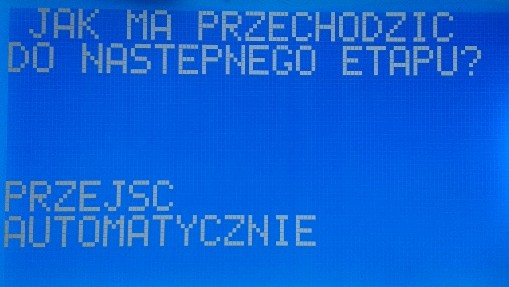 zakończeniu etapu.