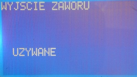 Aby wejść w menu serwisowe należy na dłużej przytrzymać przycisk.
