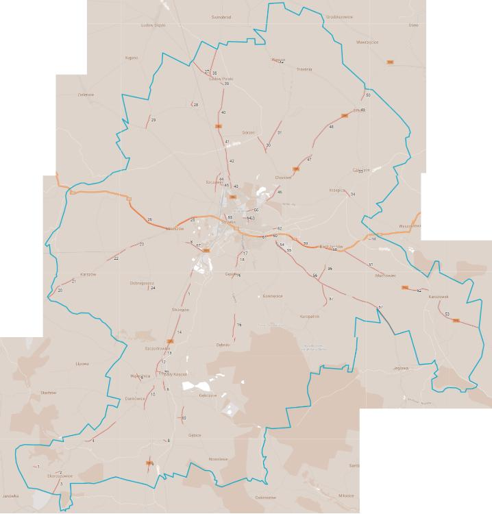 12. Lokalizacja alej na terenie gminy Strzelin (mapa) Rys. 3.