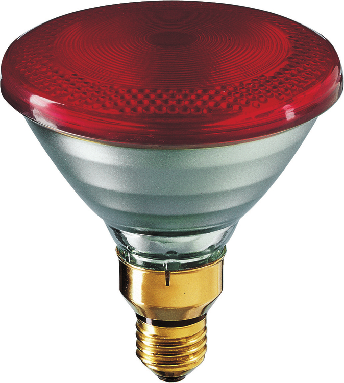 Lampy w kolorze czerwonym w celu ograniczenia emisji światła widzialnego i zjawiska olśnienia.