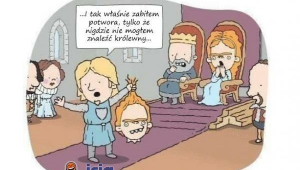 Żarty o rycerzach Przychodzi rycerz do lekarza i oznajmia: -Panie doktorze, już nie odczuwam bólu kręgosłupa. -Pomogły lekarstwa, które przepisałem?