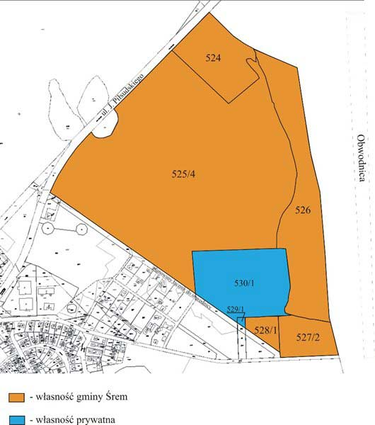 Teren płaski typu greenfield, bez żadnej zabudowy, otoczony utwardzonymi drogami. Lokalizacja w sąsiedztwie Odlewni Żeliwa w Śremie.