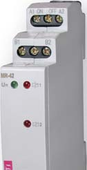Przekaźniki czasowe i nadzorcze Przekaźniki impulsowe (bistabilne) WB-1UN, MR-42 UNI, RBS420 Zastosowanie - Umożliwia sterowanie pracą urządzeń za