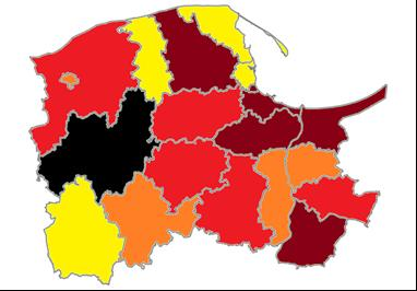 JEDNOSTKA CHOROBOWA Liczba przypadków Zapadalność 2012 2011 2012 2011 ogółem 309 81 13,53 3,55 Choroba wywołana przez róża 308 81 13,49 3,55 Streptococcus pyogenes, inwazyjna inna określona 1 0 0,04