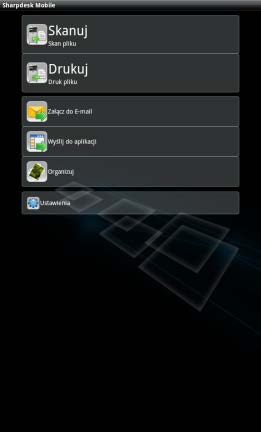 3 Instalacja i uruchomienie 3 Instalacja i uruchomienie Zainstaluj aplikację Sharpdesk Mobile w urządzeniu mobilnym. I. Zainstaluj aplikację Sharpdesk Mobile pobraną z serwisu Google Play TM.