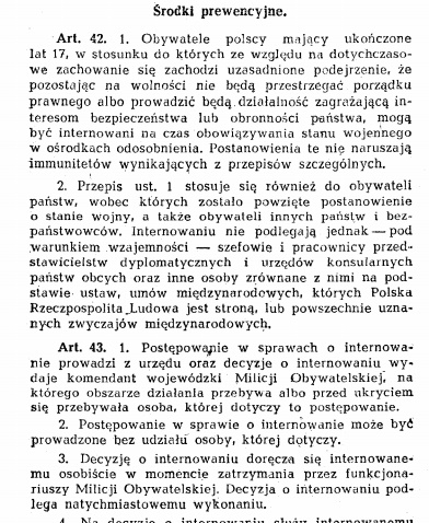 Karta pracy - Stan wojenny - byłem internowany 1. Podkreślcie w tekście powyżej kto mógł zostać internowany i na jakiej podstawie 2.