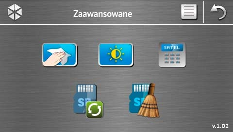 SATEL INT-TSG 11 1.2.8 Ekran Wezwanie pomocy Ikona Funkcja Dotknięcie na 3 sekundy wywoła alarm pożarowy. Dotknięcie na 3 sekundy wywoła alarm medyczny (pomocniczy).