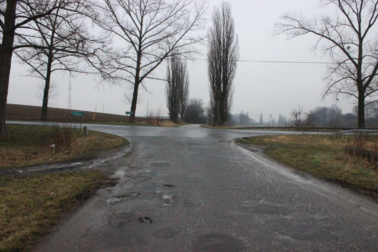 Rysunek 39 Brak oznaczenia trasy rowerowej w Głubczycach Sady Trasa rowerowa Szlak północno-wschodnich zabytków jest trasą o długości 35 km.