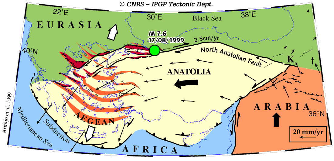 Granice przesuwcze euroazjatycka Morze