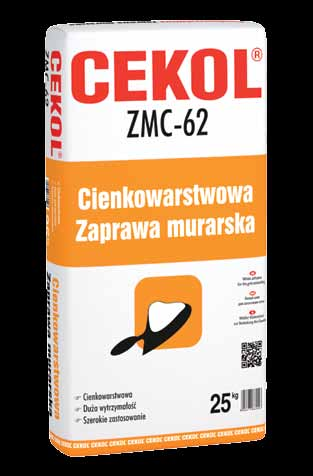 4,5 do 5,5 l wody na 25 kg suchego proszku około 2 godziny około 1,5 kg/m 2 /mm 2 mm 5 mm +5