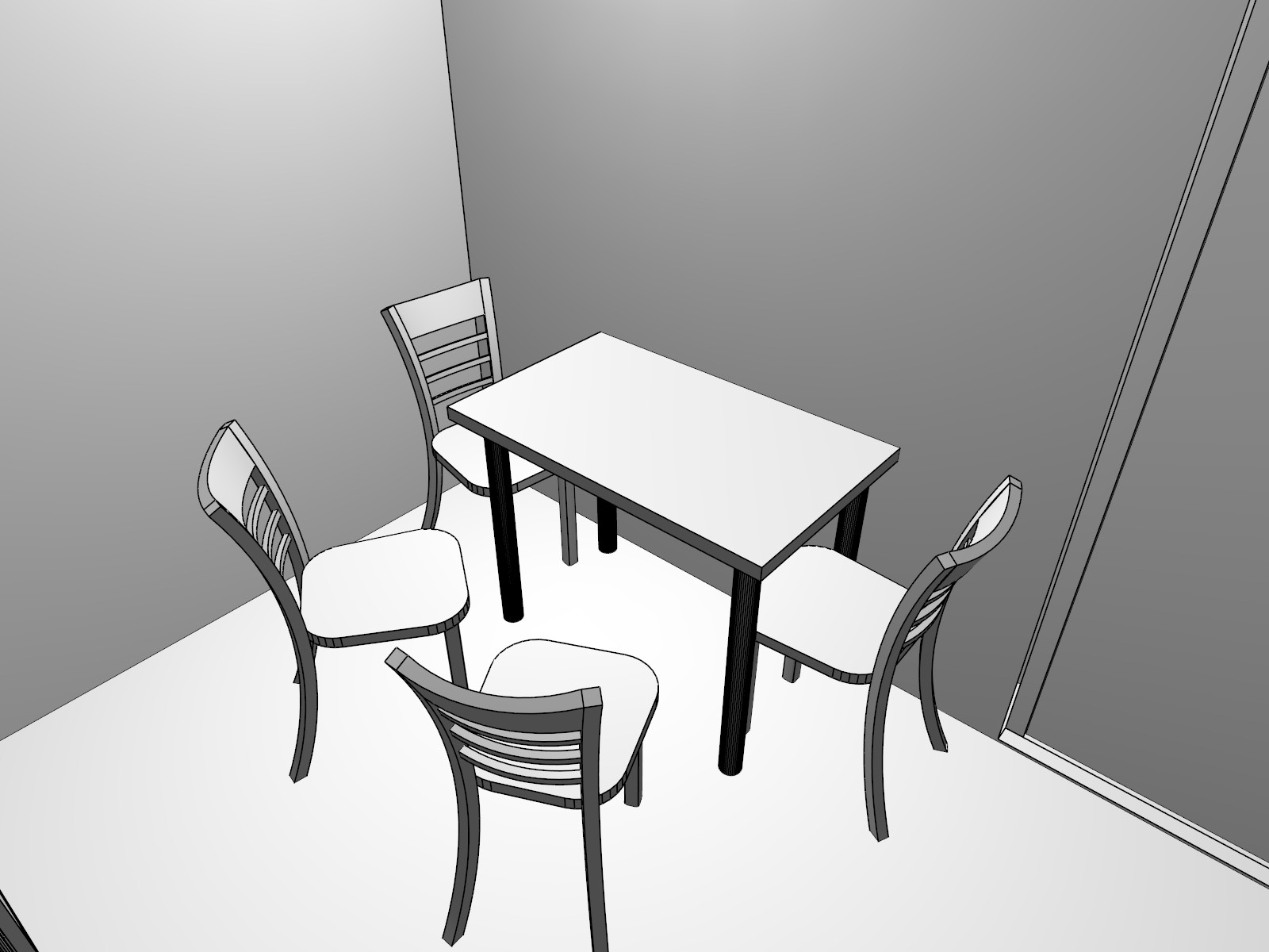 5 jednostko- wa Pomieszczenie Stół 1 szt. socjalne nr 3 100x60x75,8 Krzesło 4 szt.