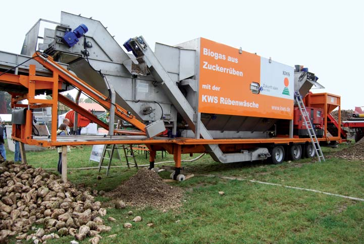 KWS skonstruował przewoźną myjnię buraczaną myjącą do 60 ton korzeni na godzinę, której wydajność można skoordynować z pracą wydajnego kombajnu.