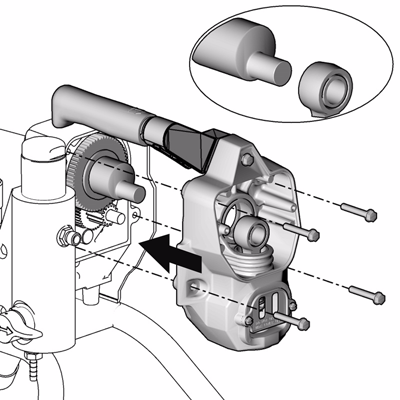ti8330a UWAGA Nie upuœæ mechanizmu przek³adni (3) i (2) w czasie demonta u obudowy napêdu (5).