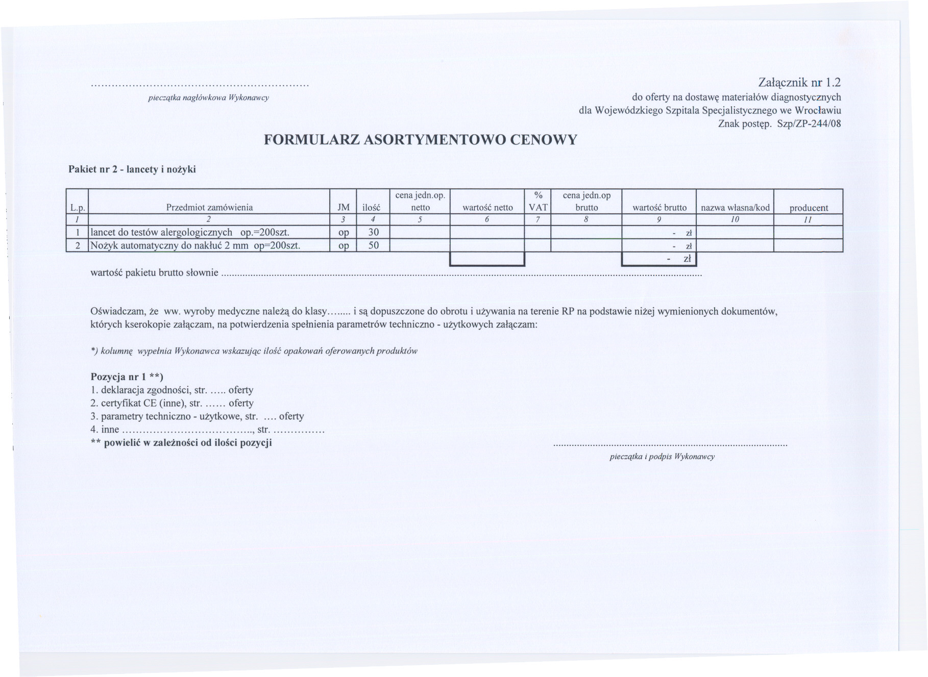 Zalacznik nr 1.2 dla Wojewódzkiego Szpi