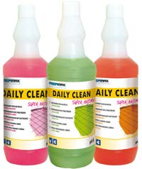 DAILY CLEAN SUPER AROMA doskonale myje i pielęgnuje na długo nawania do wszystkich wodoodpornych powierzchni dostępny w 3 zapachach: Mydło marsylskie, Owocowy raj, Zielona dolina DAILY CLEAN SUPER