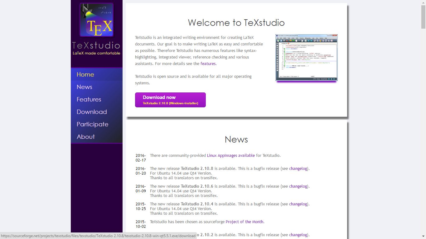 Pobieranie najnowszej wersji aplikacji TeXStudio Najnowszą